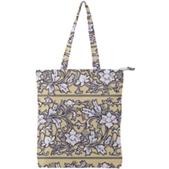 Floral Pattern Background Double Zip Up Tote Bag