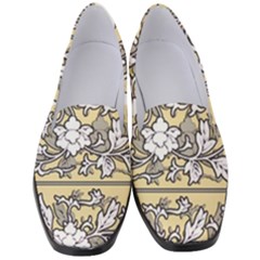 Floral Pattern Background Women s Classic Loafer Heels