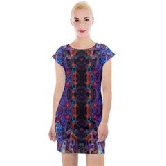 Kaleidoscope Art Pattern Ornament Cap Sleeve Bodycon Dress