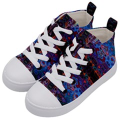 Kaleidoscope Art Pattern Ornament Kids  Mid-top Canvas Sneakers