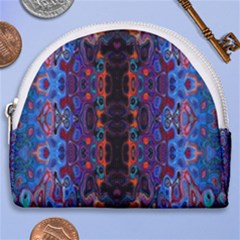 Kaleidoscope Art Pattern Ornament Horseshoe Style Canvas Pouch by Sudhe