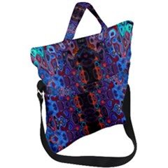 Kaleidoscope Art Pattern Ornament Fold Over Handle Tote Bag