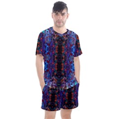 Kaleidoscope Art Pattern Ornament Men s Mesh Tee And Shorts Set