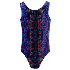 Kaleidoscope Art Pattern Ornament Kids  Cut-out Back One Piece Swimsuit