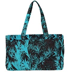 Blue Etched Background Canvas Work Bag