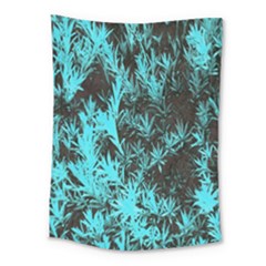 Blue Etched Background Medium Tapestry by Sudhe