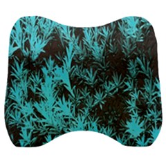 Blue Etched Background Velour Head Support Cushion