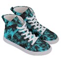 Blue Etched Background Men s Hi-Top Skate Sneakers View3