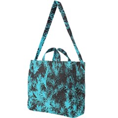 Blue Etched Background Square Shoulder Tote Bag