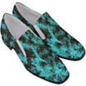 Blue Etched Background Slip On Heel Loafers View3