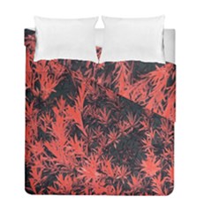 Orange Etched Background Duvet Cover Double Side (full/ Double Size) by Sudhe