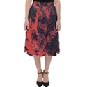 Orange Etched Background Classic Midi Skirt View1