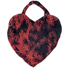 Orange Etched Background Giant Heart Shaped Tote