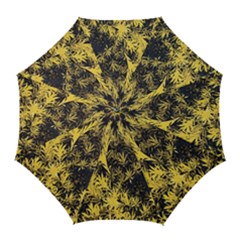 Artistic Yellow Background Golf Umbrellas