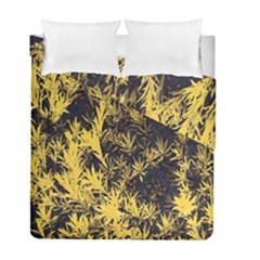 Artistic Yellow Background Duvet Cover Double Side (full/ Double Size) by Sudhe