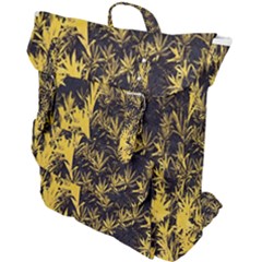 Artistic Yellow Background Buckle Up Backpack