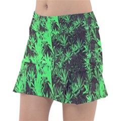 Green Etched Background Tennis Skirt