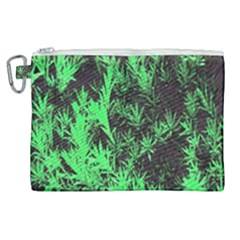 Green Etched Background Canvas Cosmetic Bag (xl) by Sudhe