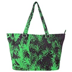 Green Etched Background Full Print Shoulder Bag