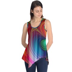 Background Color Colorful Rings Sleeveless Tunic by Sudhe