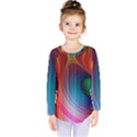 Background Color Colorful Rings Kids  Long Sleeve Tee View1