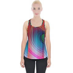 Background Color Colorful Rings Piece Up Tank Top by Sudhe