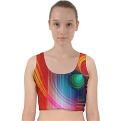 Background Color Colorful Rings Velvet Racer Back Crop Top