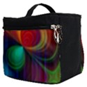 Background Color Colorful Rings Make Up Travel Bag (Small) View2