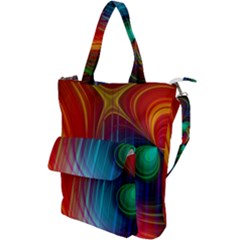 Background Color Colorful Rings Shoulder Tote Bag by Sudhe