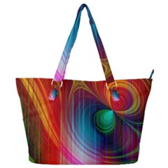 Background Color Colorful Rings Full Print Shoulder Bag