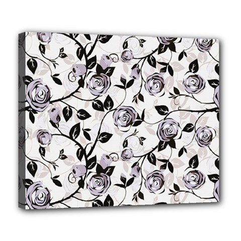 Floral Pattern Background Deluxe Canvas 24  X 20  (stretched) by Sudhe