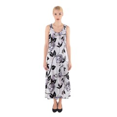 Floral Pattern Background Sleeveless Maxi Dress by Sudhe