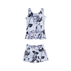 Floral Pattern Background Kids  Boyleg Swimsuit