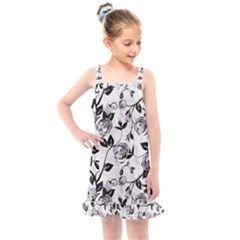 Floral Pattern Background Kids  Overall Dress