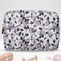 Floral Pattern Background Make Up Pouch (medium)