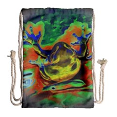 Abstract Transparent Background Drawstring Bag (large) by Sudhe