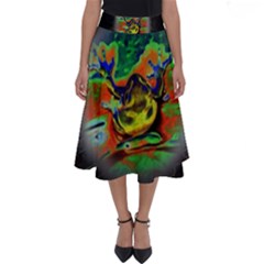 Abstract Transparent Background Perfect Length Midi Skirt