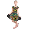 Abstract Transparent Background Kids  Short Sleeve Dress View1