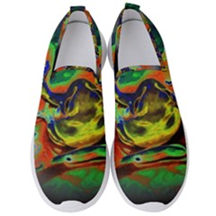 Abstract Transparent Background Men s Slip On Sneakers