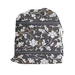 Floral Pattern Background Drawstring Pouch (xxl) by Sudhe