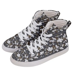 Floral Pattern Background Women s Hi-top Skate Sneakers