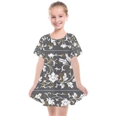 Floral Pattern Background Kids  Smock Dress