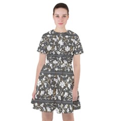 Floral Pattern Background Sailor Dress by Sudhe