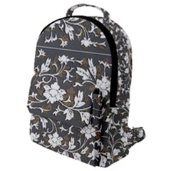 Floral Pattern Background Flap Pocket Backpack (small)