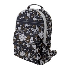 Floral Pattern Background Flap Pocket Backpack (large)