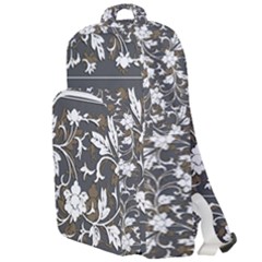 Floral Pattern Background Double Compartment Backpack