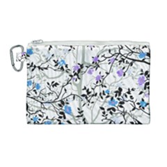 Floral Pattern Background Canvas Cosmetic Bag (large)