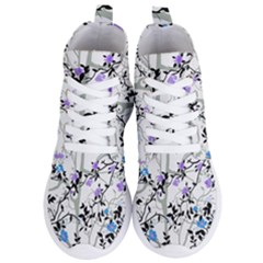 Floral Pattern Background Women s Lightweight High Top Sneakers