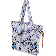 Floral Pattern Background Drawstring Tote Bag