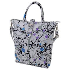 Floral Pattern Background Buckle Top Tote Bag by Sudhe